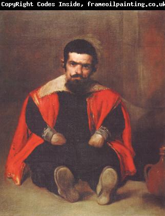 Diego Velazquez Portrait d'un nain assis a Terre aupres d'une cruche (don Sebastian de Morra) (df02)
